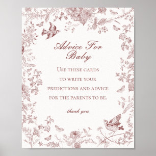 Bourgondische Herfst Toile De Jouy Advies voor Bab Poster