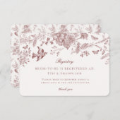 Bourgondische Herfst Toile Jouy Registry Kaart Ins (Voorkant / Achterkant)