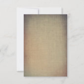 Bourgondische herfst verlaat rustieke bruiloft RSV RSVP Kaartje (Achterkant)