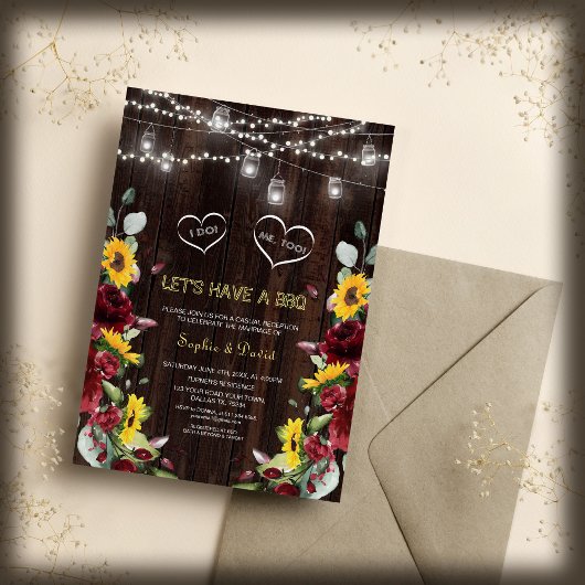 Bourgondische herfst zonnebloemen houten schuur I  Kaart