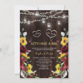 Bourgondische herfst zonnebloemen houten schuur I  Kaart (Voorkant)