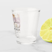 Bourgondische herfstbloem bruiloft bruidsfeest shot glas (Rechts)