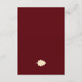 Bourgondische herfstbruiloft details informatiekaartje (Achterkant)