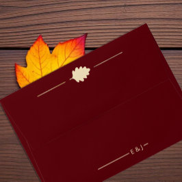 Bourgondische herfsttrouw envelop