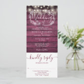 Bourgondische houten slingerlichten All-in-one bru Kaart (Staand voorkant)