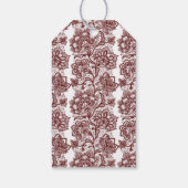 Bourgondische kant Elegante bruiloft Cadeaulabel (Achterkant)