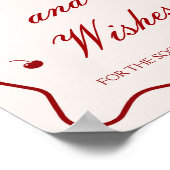 Bourgondische Kers Bruiloftsfeest Advies en Wensen Poster (Hoek)