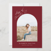 Bourgondische klasse van 2025 Arch Photo Afstudere Aankondiging (Voorkant)