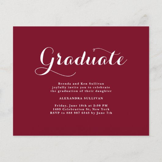 Bourgondische klasse van 2025 Photo Collage Afstud (Achterkant)