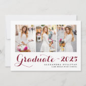 Bourgondische klasse van 2025 Photo Collage Afstud Aankondiging (Voorkant)