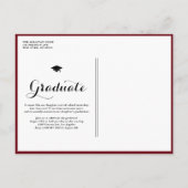 Bourgondische klasse van 2025 Photo Collage Afstud Uitnodiging Briefkaart (Achterkant)