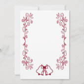 Bourgondische klokken Scrollwork Ontwerp Wedding Save The Date (Achterkant)
