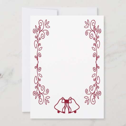 Bourgondische klokken Scrollwork Ontwerp Wedding Save The Date (Achterkant)