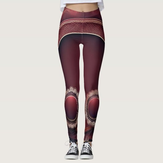 Bourgondische leggings hoofdtelefoon Smoky Red AI  (Voorkant)