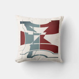 Bourgondische leisteen Gebogen Geometrisch Ontwerp Kussen