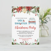 Bourgondische lelijke trui Kerstmis Uitnodiging (Staand voorkant)