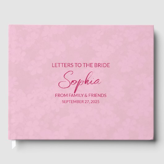 Bourgondische Letters to the Bride-herinneringsnot Gastenboek (Voorkant)