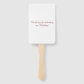 Bourgondische liefde nooit mislukt bloemenbruiloft handwaaier (Achterkant)