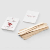 Bourgondische liefde nooit mislukt bloemenbruiloft handwaaier (Niet-gemonteerd)