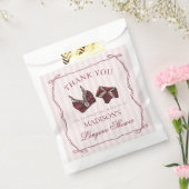 Bourgondische lingerie douche vrijgezellenfeest de bedankzakje (Gezegeld)