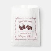 Bourgondische lingerie douche vrijgezellenfeest de bedankzakje (Voorkant)