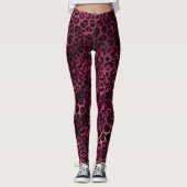 Bourgondische Luipaard Leggings (Voorkant)