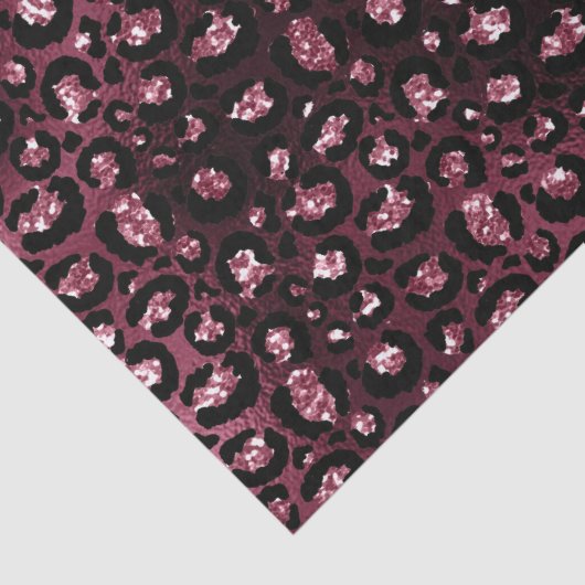 Bourgondische luipaard print glitter tissuepapier (Detail)