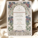 Bourgondische marine blauwe bruiloft uitnodigingen<br><div class="desc">Art Nouveau Vintage trouwuitnodigingen van Alphonse Mucha in een floreel, romantisch en grillig ontwerp. Victoriaans bloei vult klassieke art decofonts aan. Voer je aangepaste gegevens in en je bent klaar. Als u het ontwerp verder wilt wijzigen, klikt u op de blauwe knop "Aanpassen". Hartelijk dank voor uw aandacht voor mijn...</div>