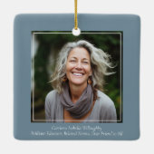 Bourgondische marine bloemenmonument plein keramisch ornament (Achterkant)