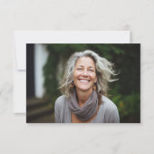 Bourgondische marine bloemfoto memorial dank u kaa bedankkaart (Achterkant)