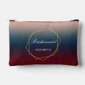 Bourgondische marine Blush geometrische bruiloft Etui (Voorkant)