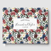 Bourgondische marine bruiloft gastenboek (Voorkant)