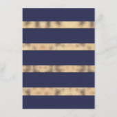 Bourgondische marine en gouden bruiloft informatie informatiekaartje (Achterkant)