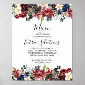 Bourgondische marine menuteken poster (Voorkant)