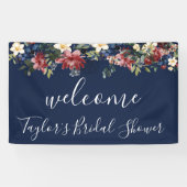 Bourgondische marinedouche welkomstbanner spandoek (Horizontaal)