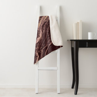 Bourgondische marmeren steen Elegante luxe eenvoud Sherpa Deken