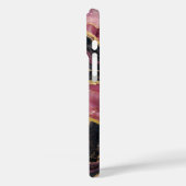 Bourgondische marmeren textuur, geometrisch Case-Mate iPhone case (Achterkant / Links)