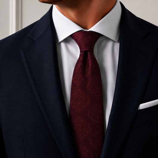 Bourgondische Maroon Tonaangevende Kleur Stropdas