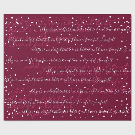 Bourgondische minimalistische aangepaste script te cadeaupapier (Vlak)