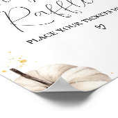 Bourgondische minimalistische herfst pompoen luier poster (Hoek)