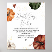 Bourgondische minimalistische herfstpompoen zegt g poster (Voorkant)