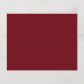 Bourgondische minimalistische monogram bruiloft ui (Achterkant)