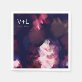 Bourgondische moderne borstel streken bruiloft servet (Voorkant)