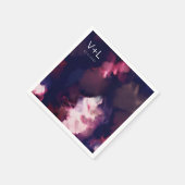 Bourgondische moderne borstel streken bruiloft servet (Hoek)