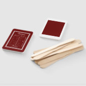 Bourgondische moderne elegante bruiloft handwaaier (Niet-gemonteerd)