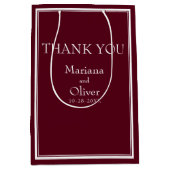 Bourgondische moderne minimalistische grens medium cadeauzakje (Voorkant)