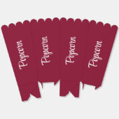 Bourgondische moderne popcorn bedankdoosjes (Ongevouwen)