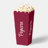 Bourgondische moderne popcorn bedankdoosjes (Popped)