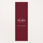 Bourgondische monogram initialen naam yogamat (Voorkant)