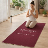 Bourgondische monogram initialen naam yogamat